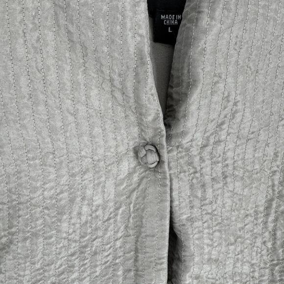 Eileen Fisher Jacket large L silk tank jacket set minimalist office career work - Picture 2 of 7